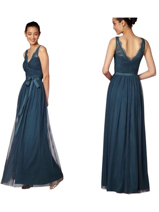 Anthropologie Dresses & Skirts - Anthropologie BHLDN Fleur Hitherto Fleur Blue Opal Dress Size 2 Lace Tulle